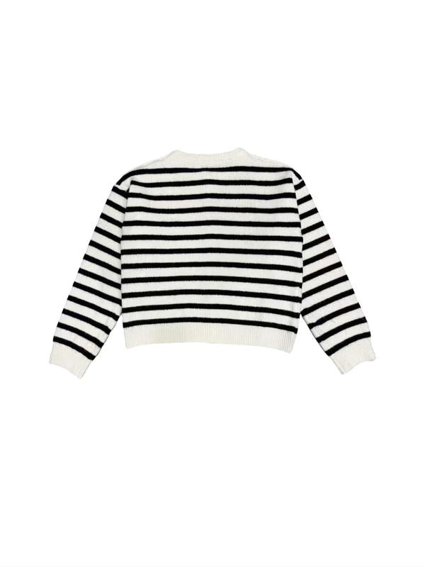 Gestreifter Cardigan im Retro-Stil