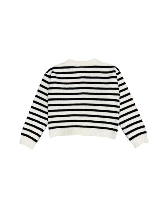 Gestreifter Cardigan im Retro-Stil