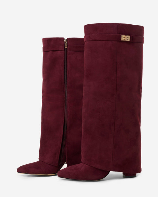 Bottes hautes en suède Lavista - Bordeaux