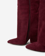 Hohe Stiefel aus Veloursleder Lavista – Bordeaux