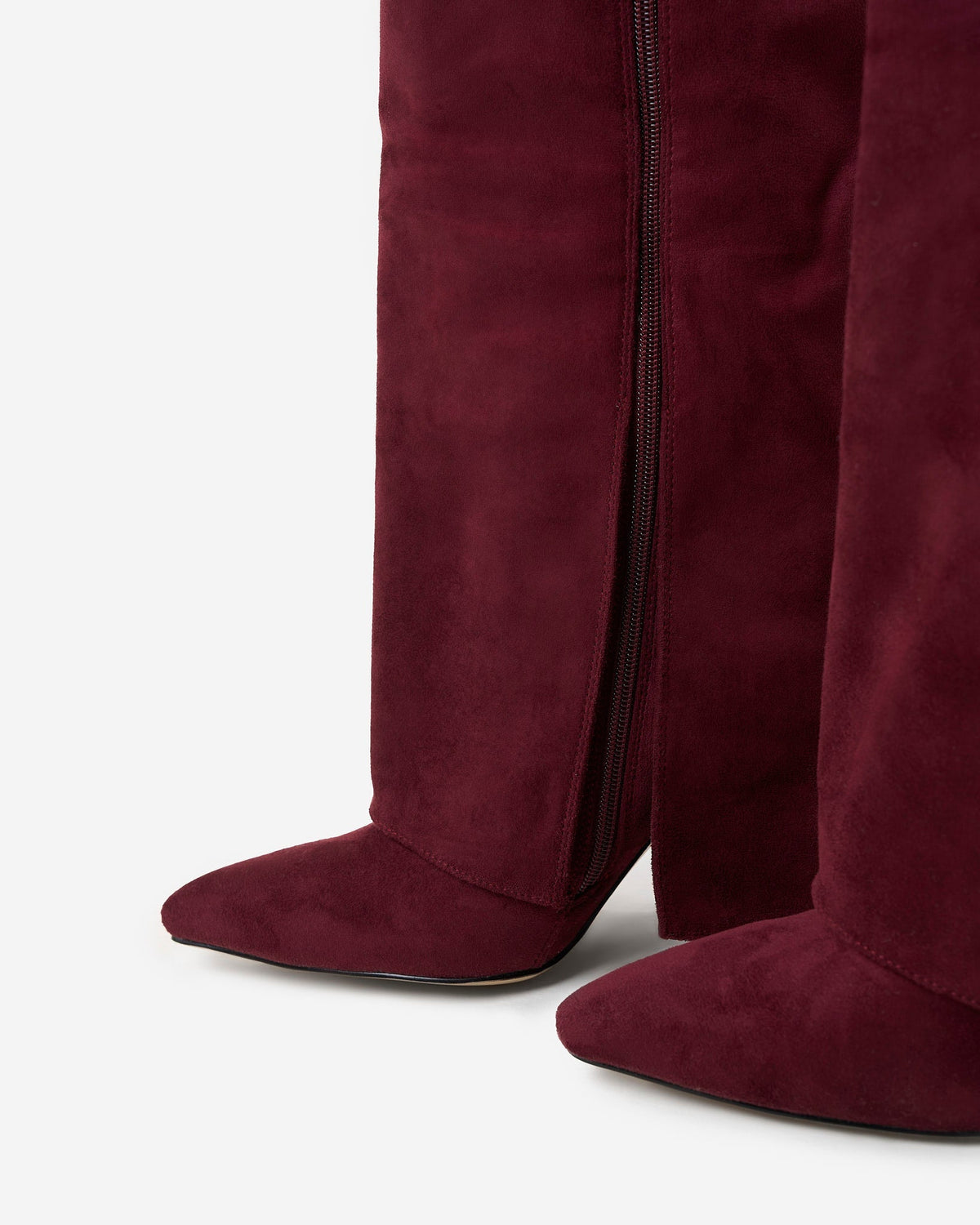 Hohe Stiefel aus Veloursleder Lavista – Bordeaux