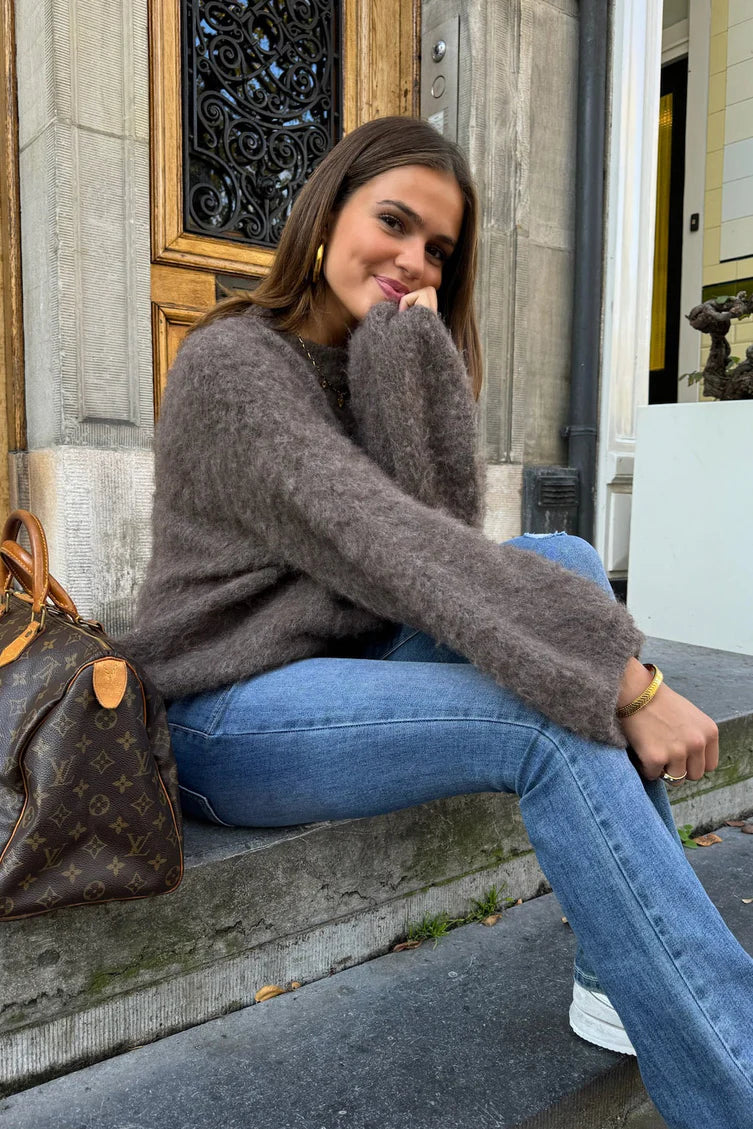 “Ame” stone sweater