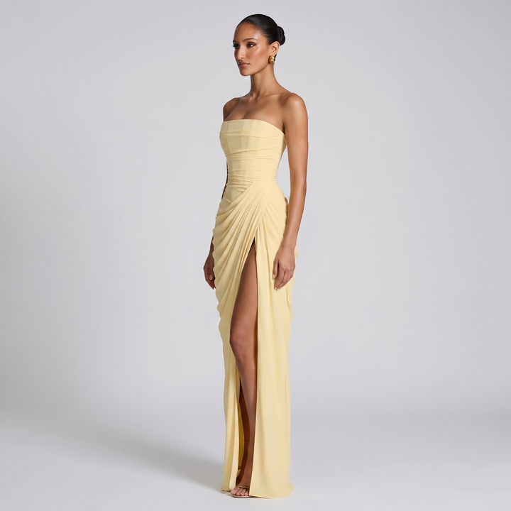 Strapless Corset Maxi Dress