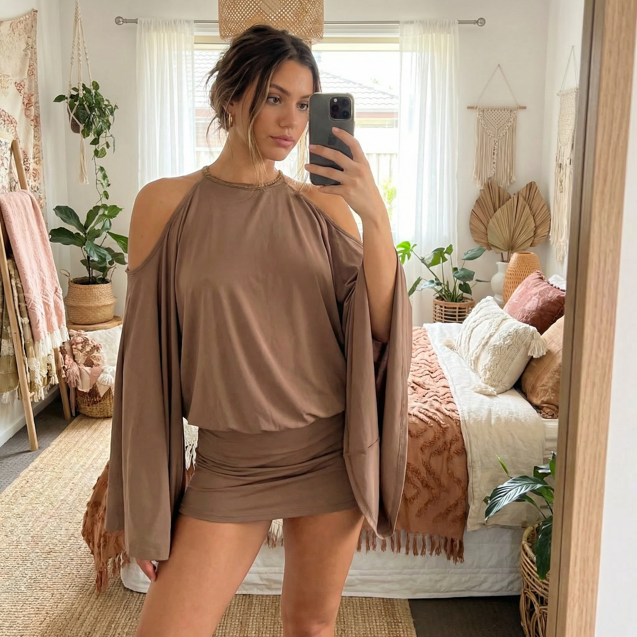 Alula Embellished Butterfly Mini Dress