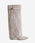 Bottes en daim Lavista hauteur genou - Taupe