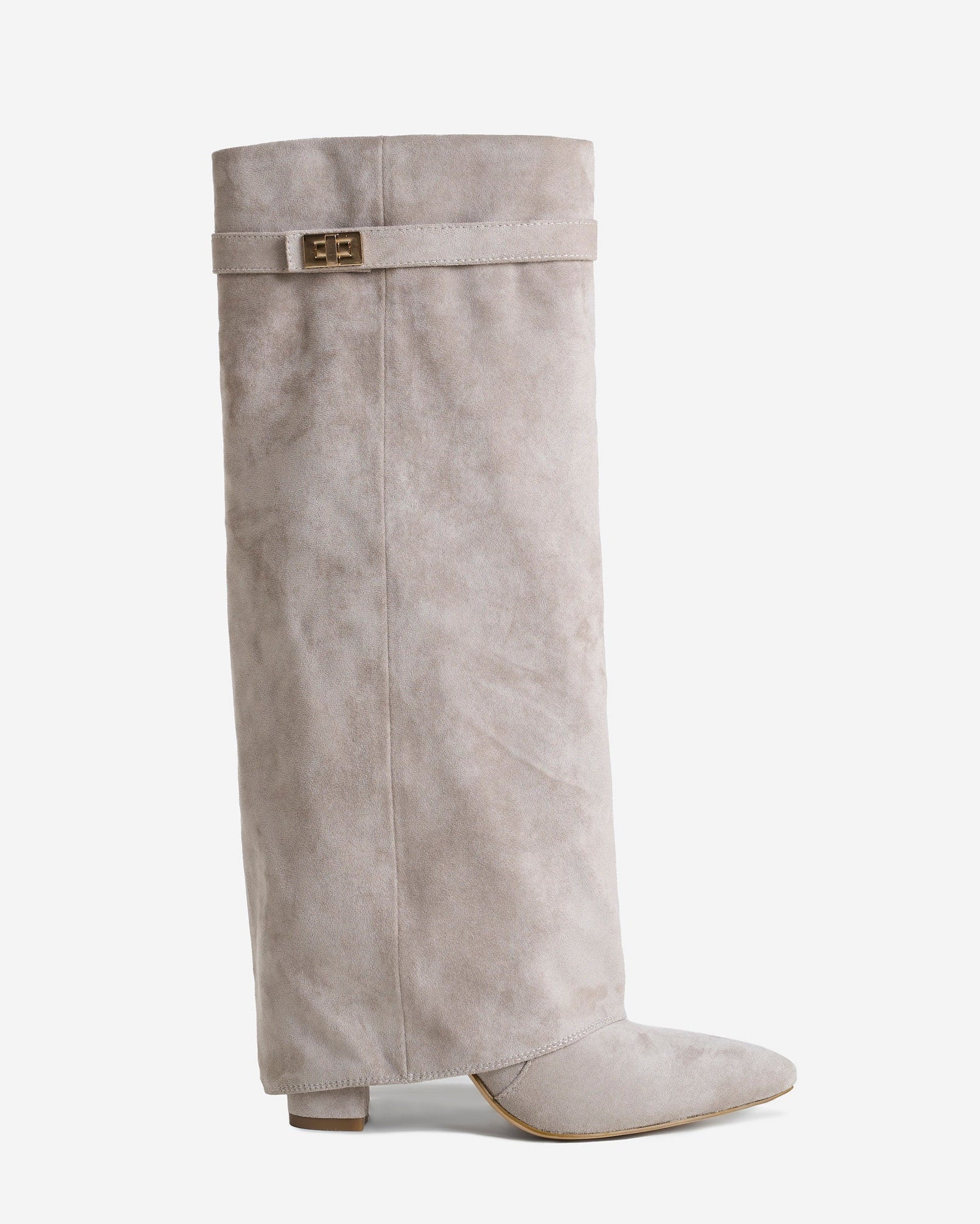 Bottes en daim Lavista hauteur genou - Taupe