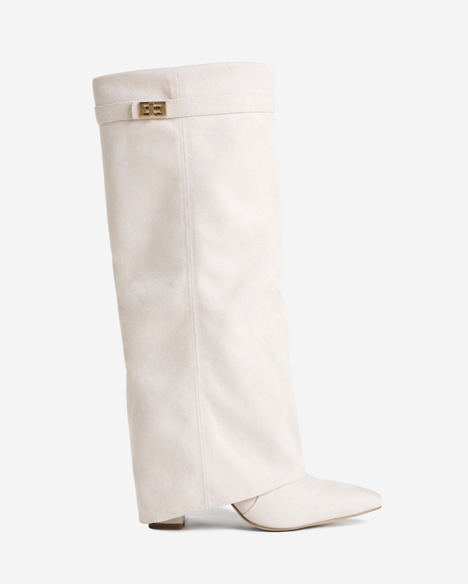 Bottes hautes en daim Lavista - Crème