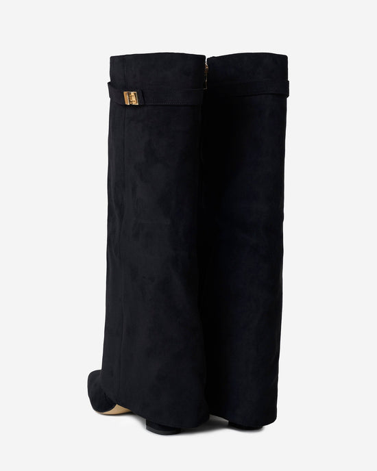 Bottes en daim Lavista hauteur genou - Noir