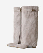Bottes en daim Lavista hauteur genou - Taupe