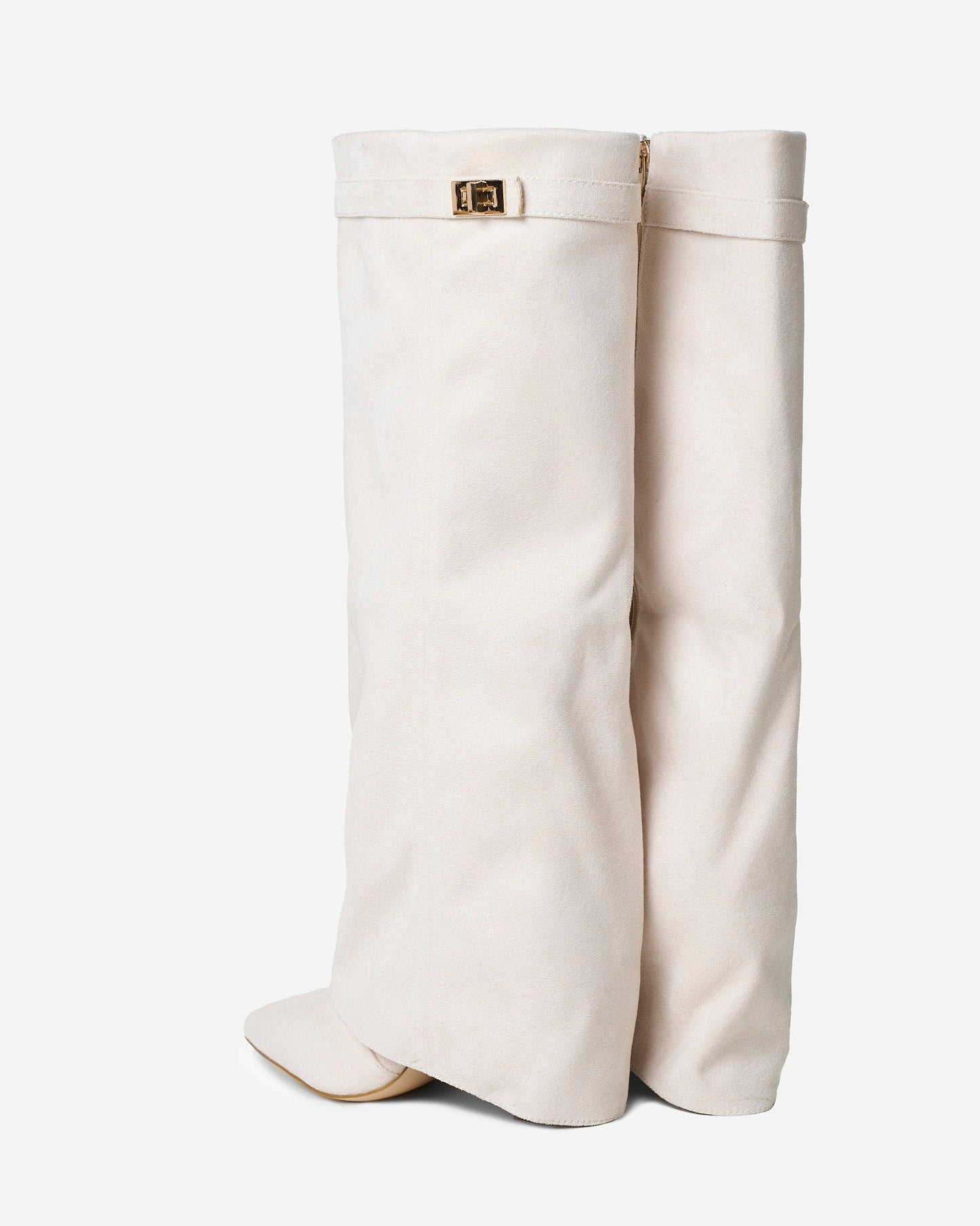Bottes hautes en daim Lavista - Crème