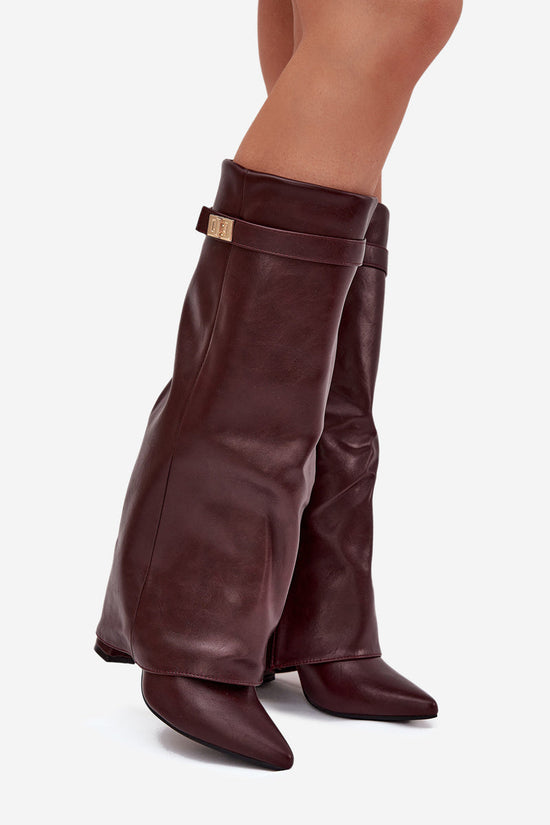Bottes en cuir Lavista hauteur genou - Bourgogne