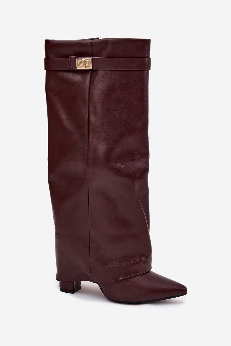 Bottes en cuir Lavista hauteur genou - Bourgogne