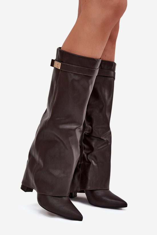 Bottes en cuir Lavista hauteur genou - Marron