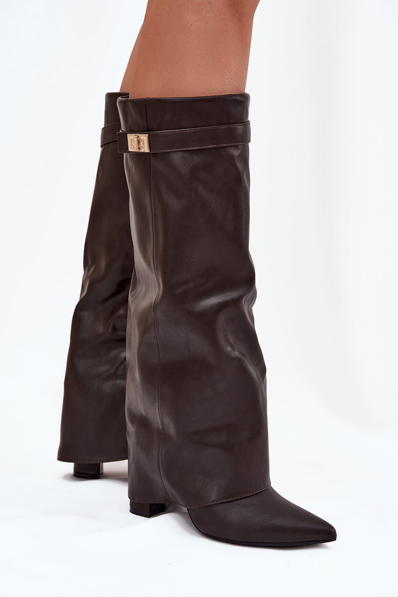 Bottes en cuir Lavista hauteur genou - Marron